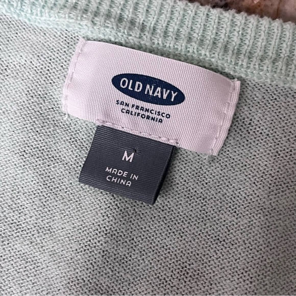 Old Navy Mint Green Cardigan Sweater Women’s Size M Coquette Cottegecore - Picture 9 of 10